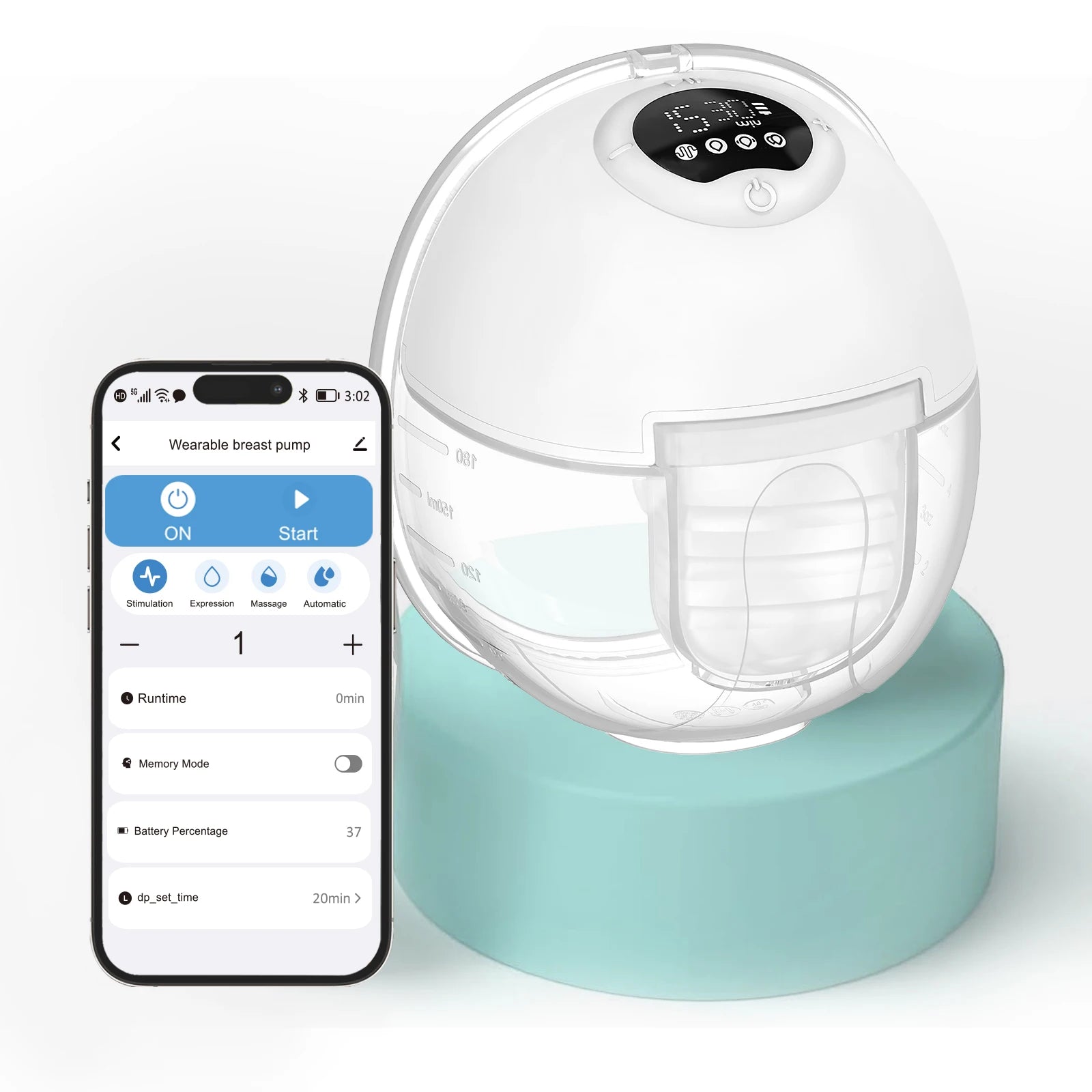 S39 Bluetooth Borstkolf Handsfree Draadloze Draagbare Elektrische Eendelige Bluetooth Draagbare Borstkolf