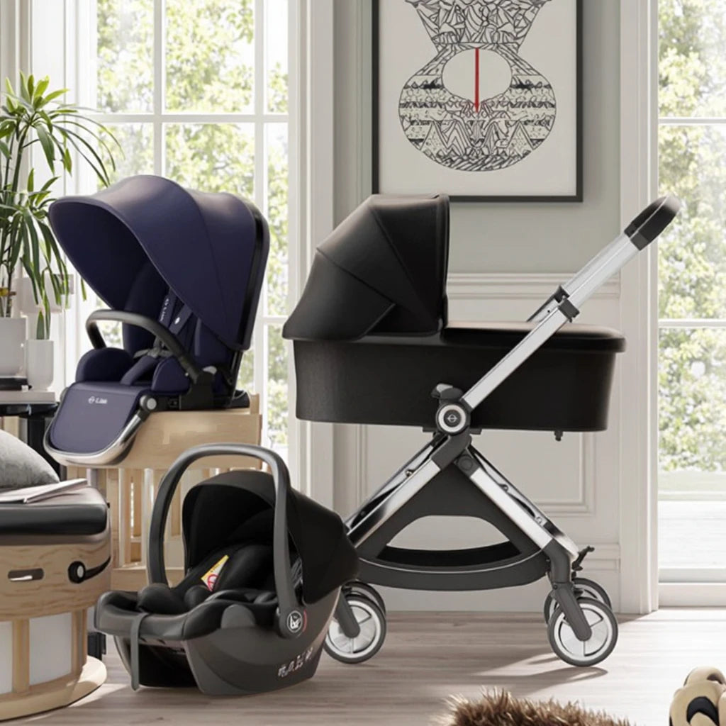 2025 Hete Verkoop Luxe Oem Aangepaste 3 In 1 Autostoel Kinderwagen Hoge Weergave Opvouwbaar Direct Verkocht Door Chinese Leverancier